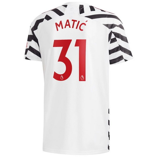 Maglia Manchester United NO.31 Matic 3ª 2020-2021 Bianco